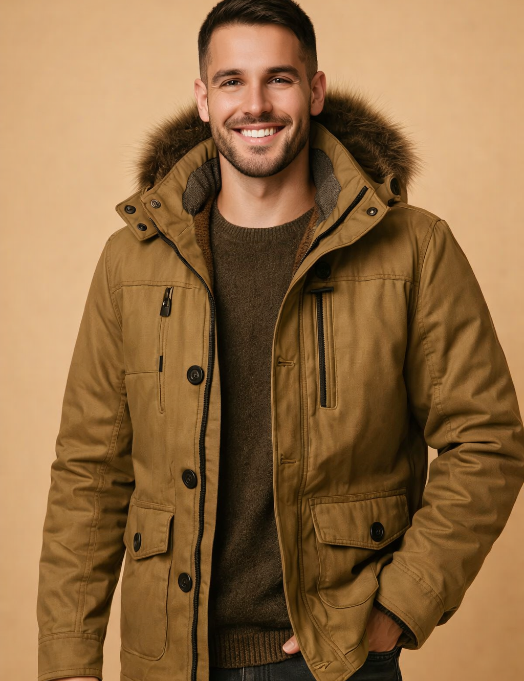 Eldric | Zimowa Parka z Kapturem
