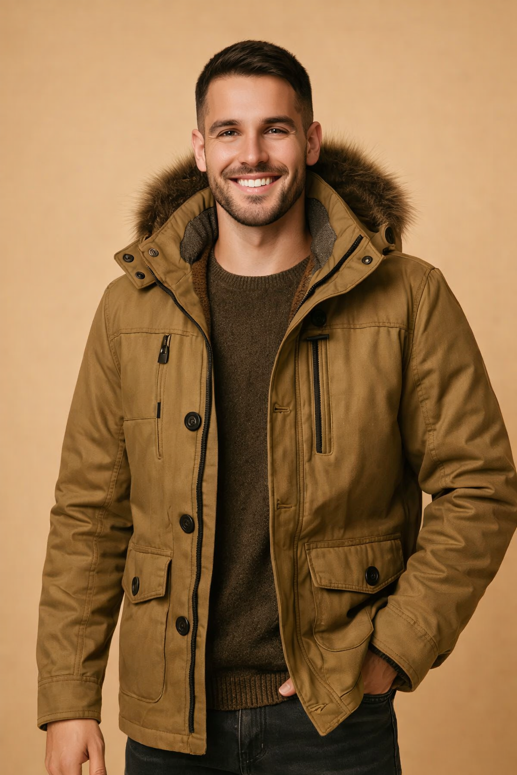 Eldric | Zimowa Parka z Kapturem