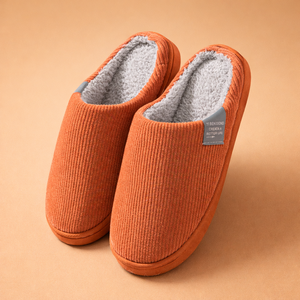 Men’s indoor comfort slippers with closed design and supportive sole, suitable for everyday home wear
