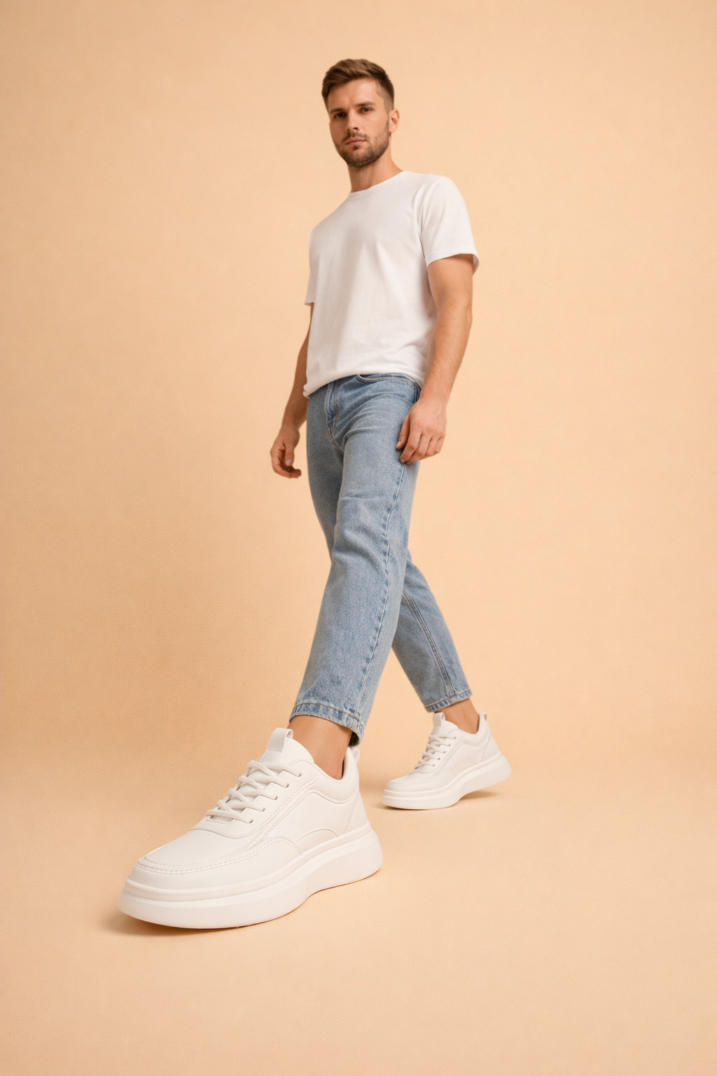 Justyn | Nowoczesne miejskie sneakersy na platformie do codziennego stylu