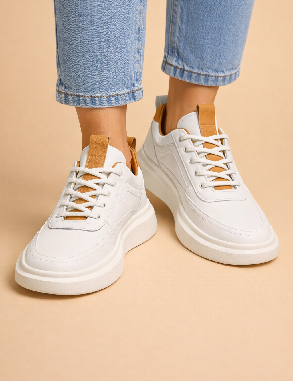Justyn | Nowoczesne miejskie sneakersy na platformie do codziennego stylu
