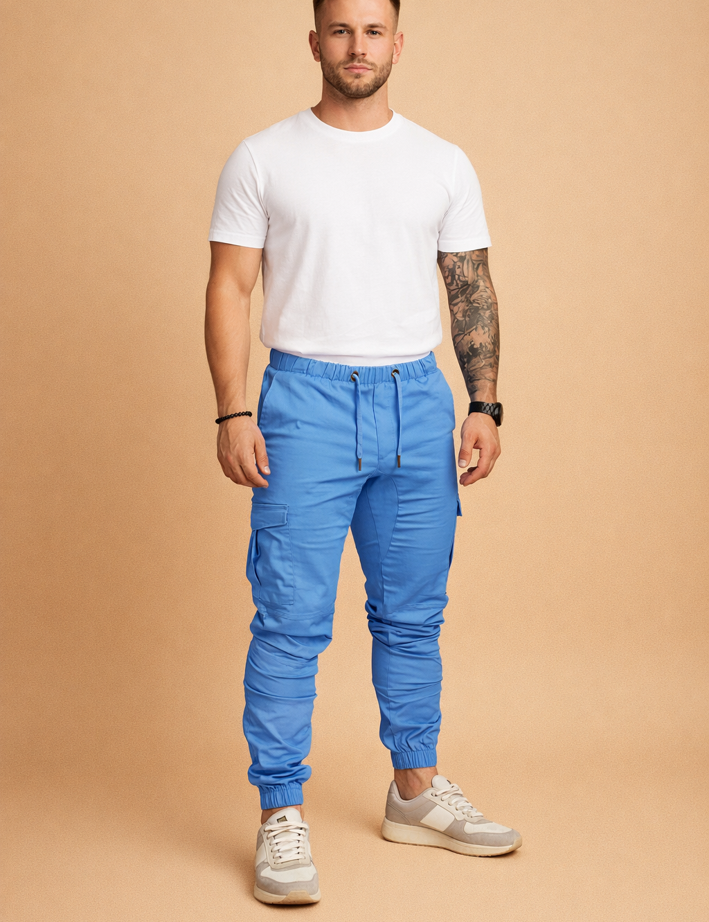 Bartosz | Męskie nowoczesne spodnie o zwężanym kroju