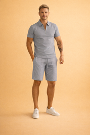 Piotr  Męski Zestaw Polo i Szorty | Stylowy Letni Strój Casual