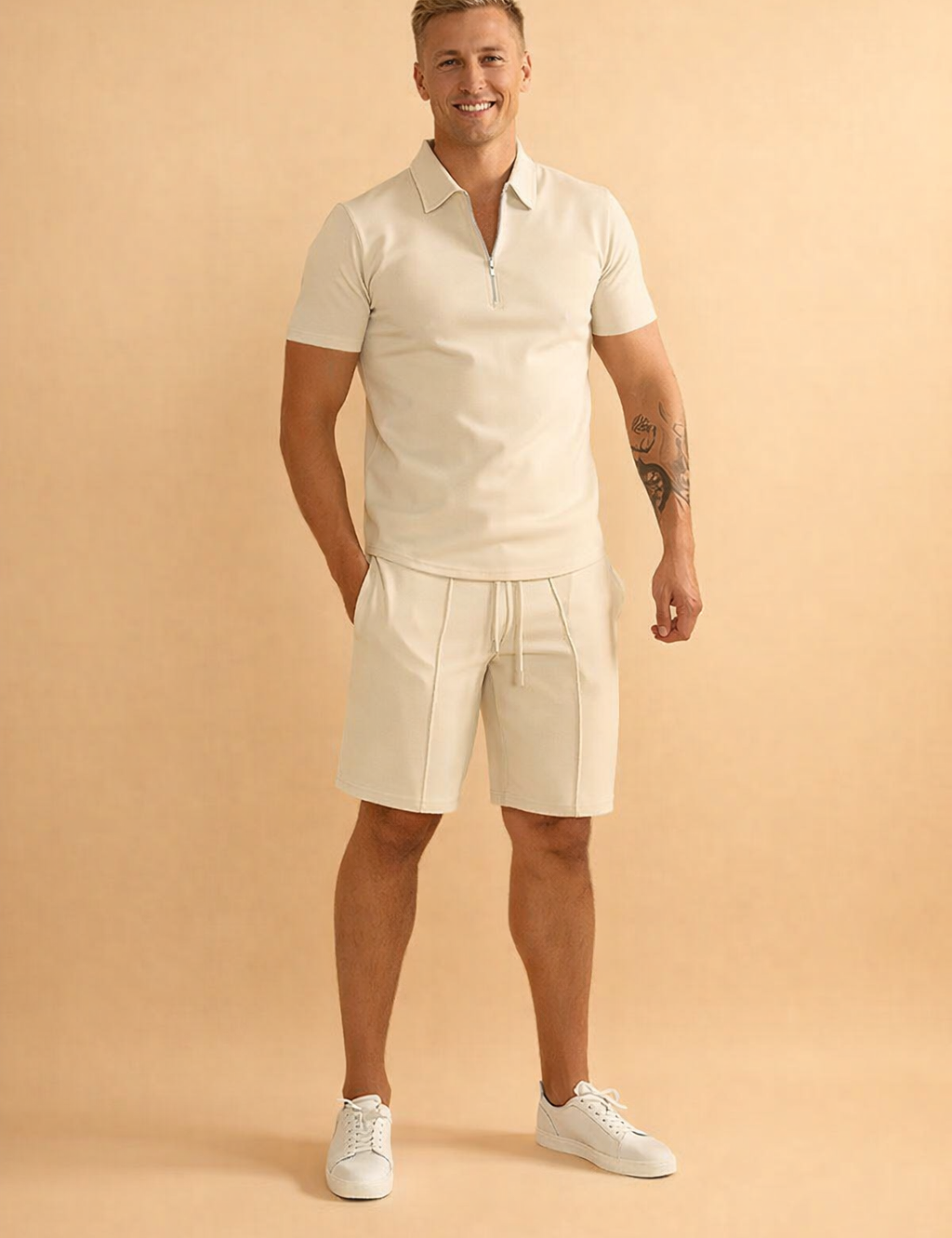 Piotr  Męski Zestaw Polo i Szorty | Stylowy Letni Strój Casual