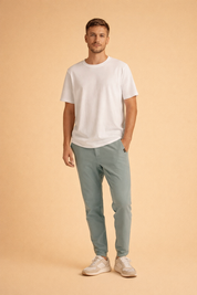Maks | Męskie Zwężane Spodnie Slim Fit z Elastycznym Pasem