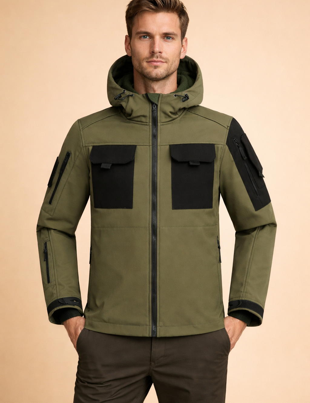 Robert | Męska Kurtka Softshell z Kapturem