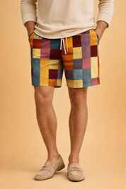 Dariusz | Męskie Letnie Spodenki Patchwork