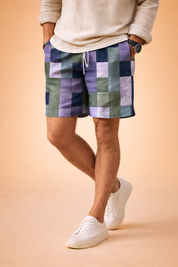 Dariusz | Męskie Letnie Spodenki Patchwork