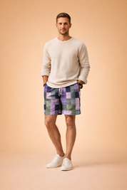 Dariusz | Męskie Letnie Spodenki Patchwork