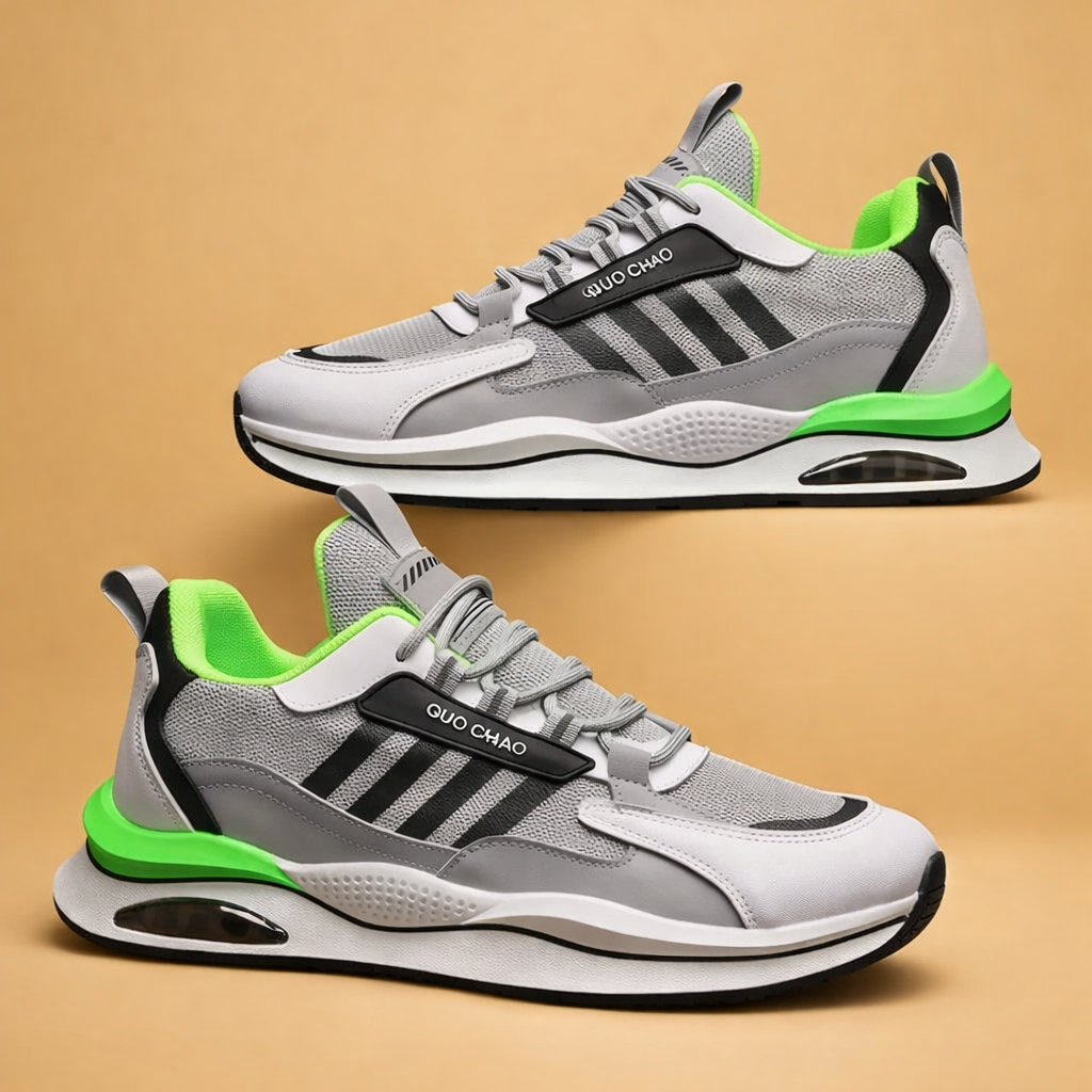 Men’s urban performance shoes with sporty silhouette, cushioned sole and modern city design