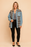 Kratkowany Denim / S