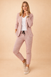 Agnieszka | Stylowy damski komplet casual z marynarką i spodniami