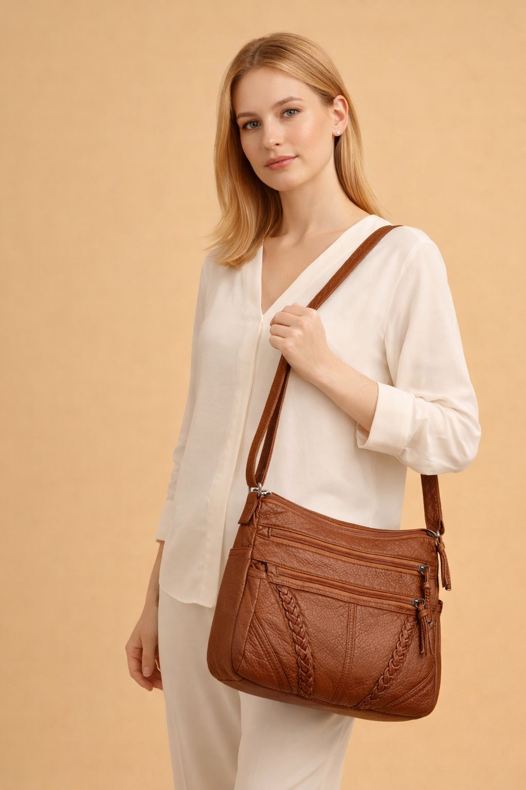 Elegancka damska torba ze skóry naturalnej o stylowym designie