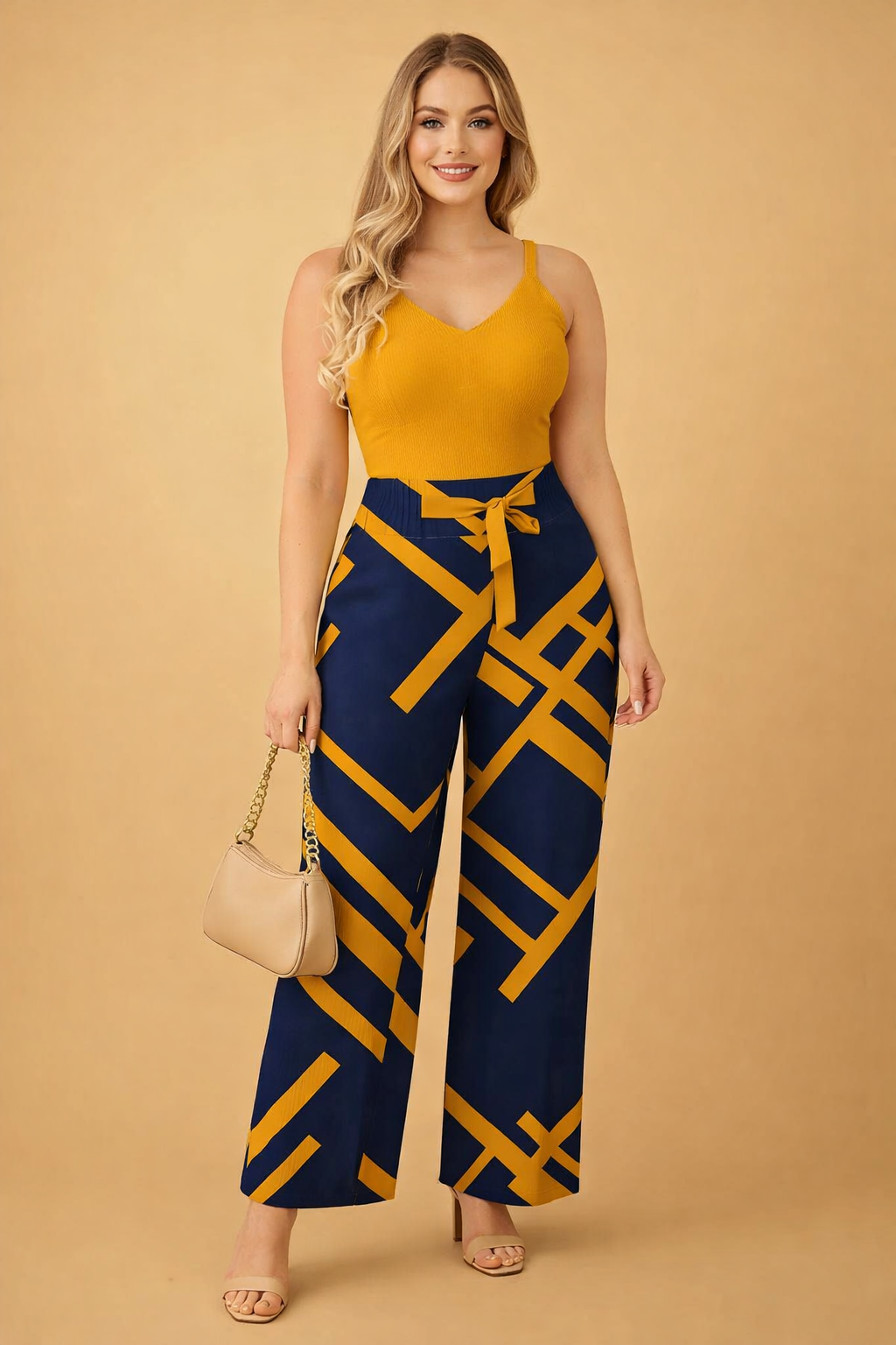 Oliwia | Elegancki Marszczony Komplet Jumpsuit