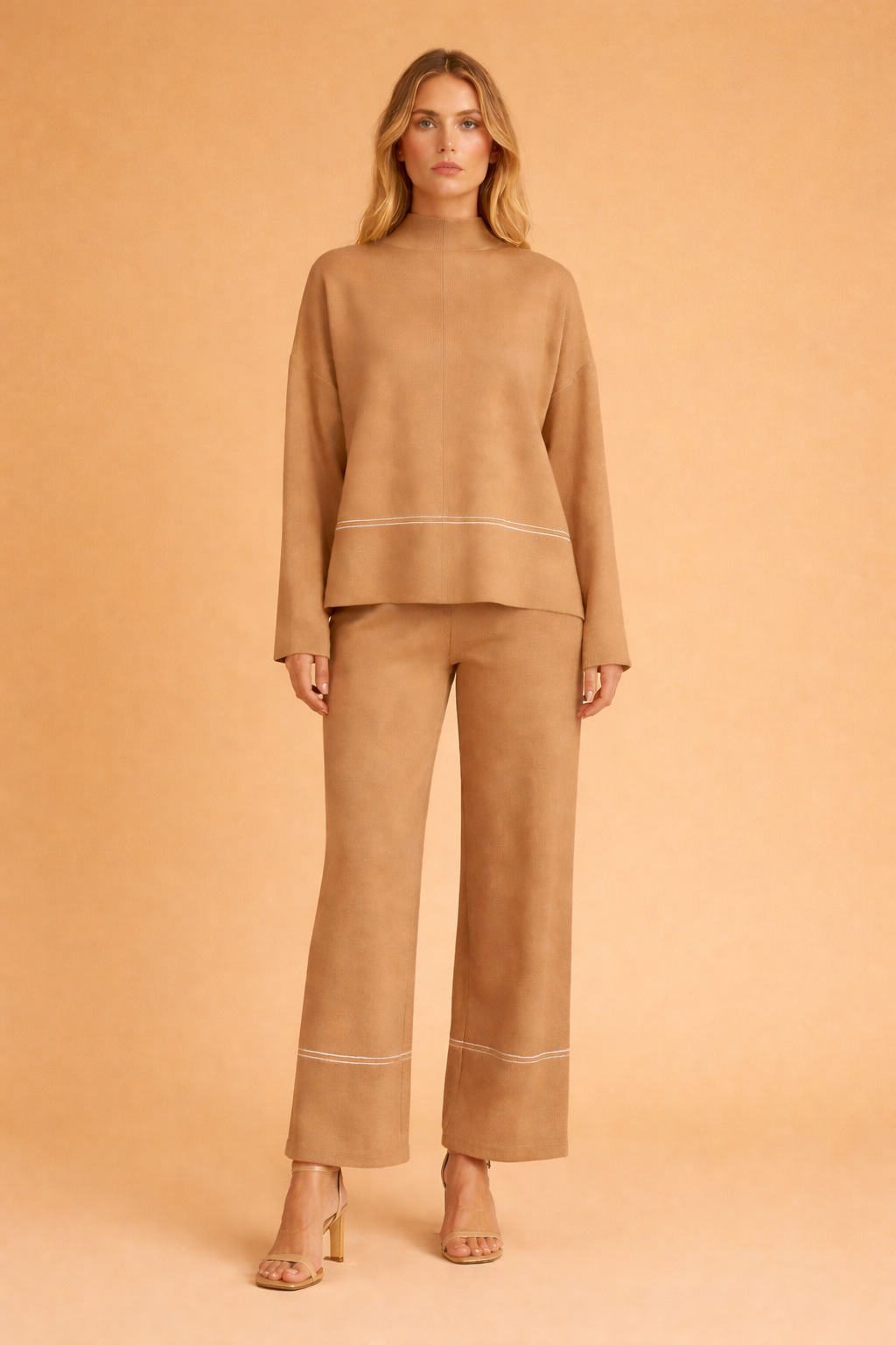 Paulina | Damski Casualowy Komplet Sweter i Spodnie