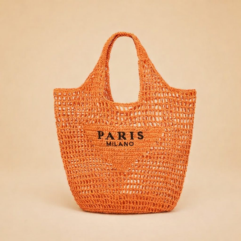 Damska ręcznie tkana torba plażowa o szykownej i trwałej konstrukcji